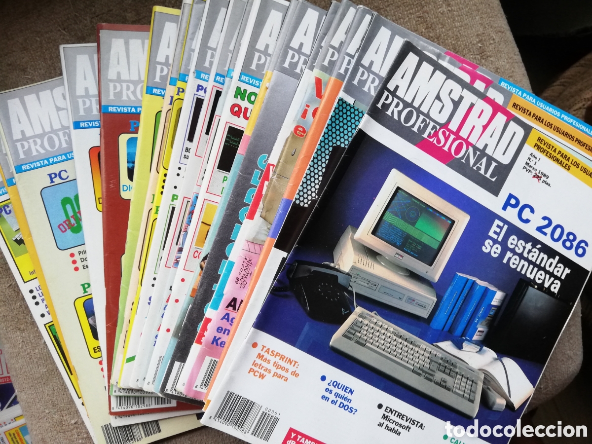Videojuegos y consolas: Lote 19 revistas Amstrad Profesional. Del n&uacute;mero 1 al 19. A&ntilde;os 1989-1990
