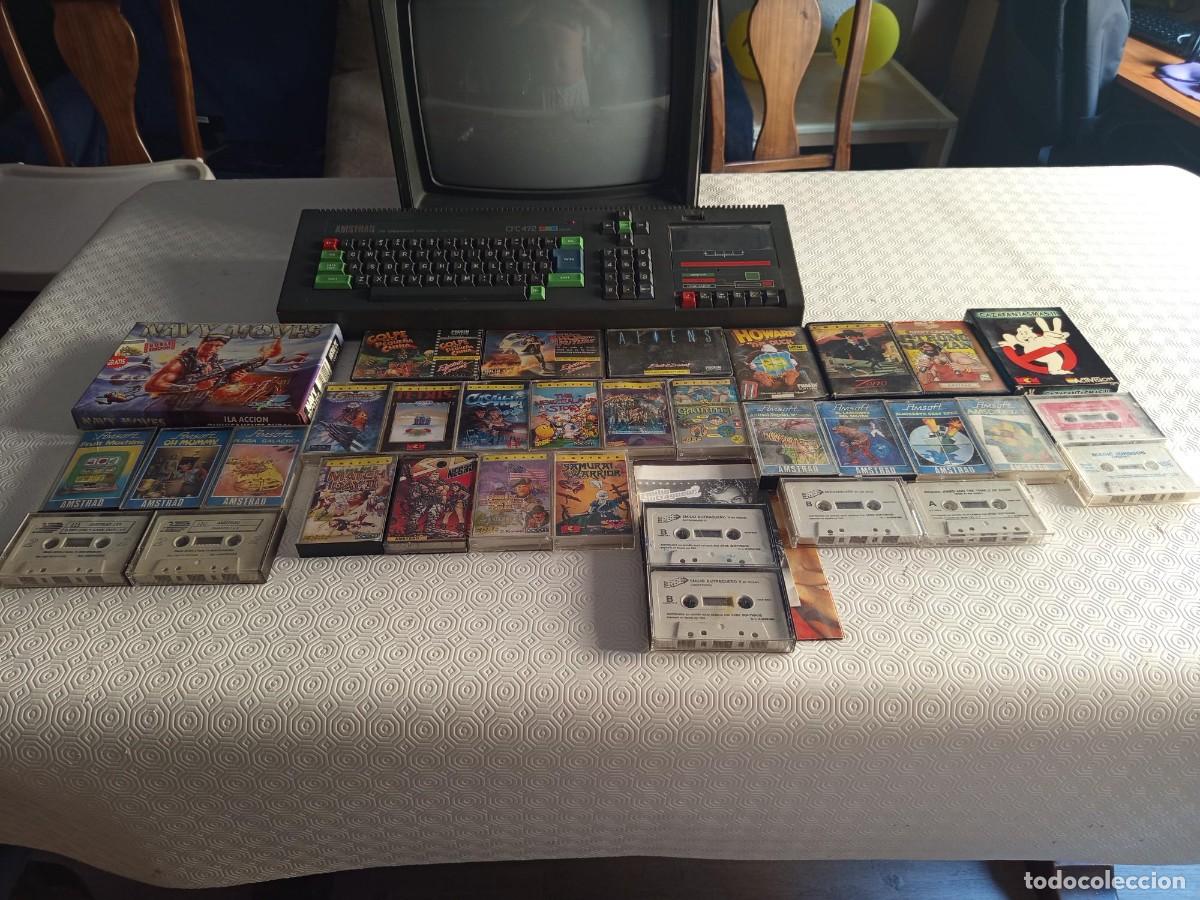 Videojuegos y consolas: Ordenador amstrad 64k CPC 464 color + 37 juegos originales.
