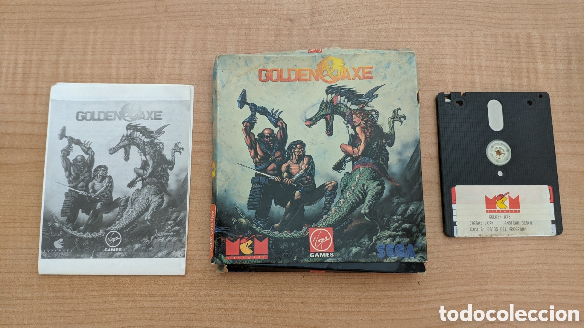 Videojuegos y consolas: Golden Axe &ndash; Amstrad CPC &ndash; Disco 3&rdquo; original Erbe/MCM &ndash; AMD-1031