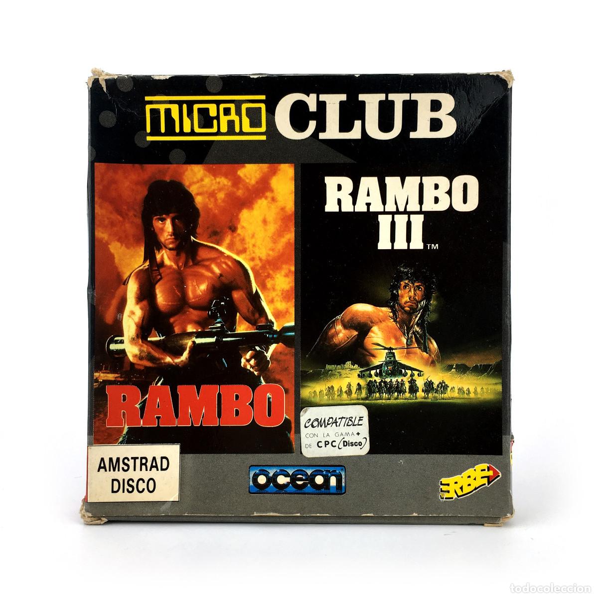Jeux Vid&eacute;o et Consoles: RAMBO FIRST BLOOD PART II + RAMBO 3 STALLONE ERBE CPC DISKETTE AMSTRAD MICRO CLUB MCD 025 1991 DISCO