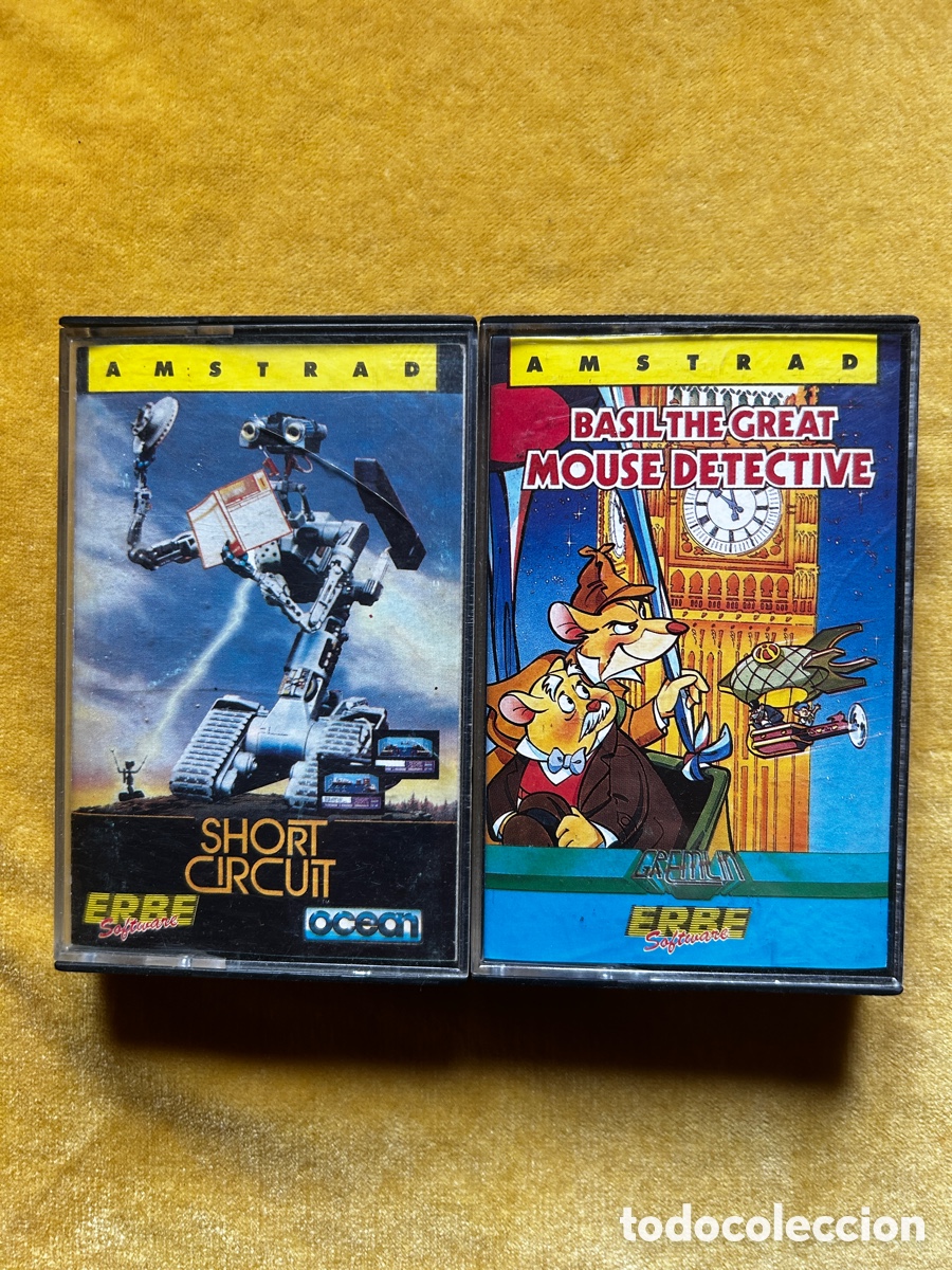 Videojuegos y consolas: Amstrad Cortocircuito + Basil Mouse Detective - Foto 1