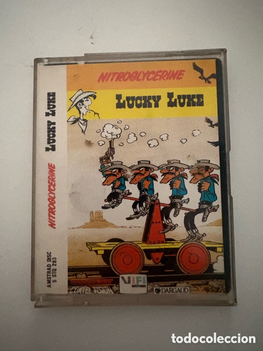 Videojuegos y consolas: Rar&iacute;simo juego Amstrad Lucky Luke, NitroGlycerine