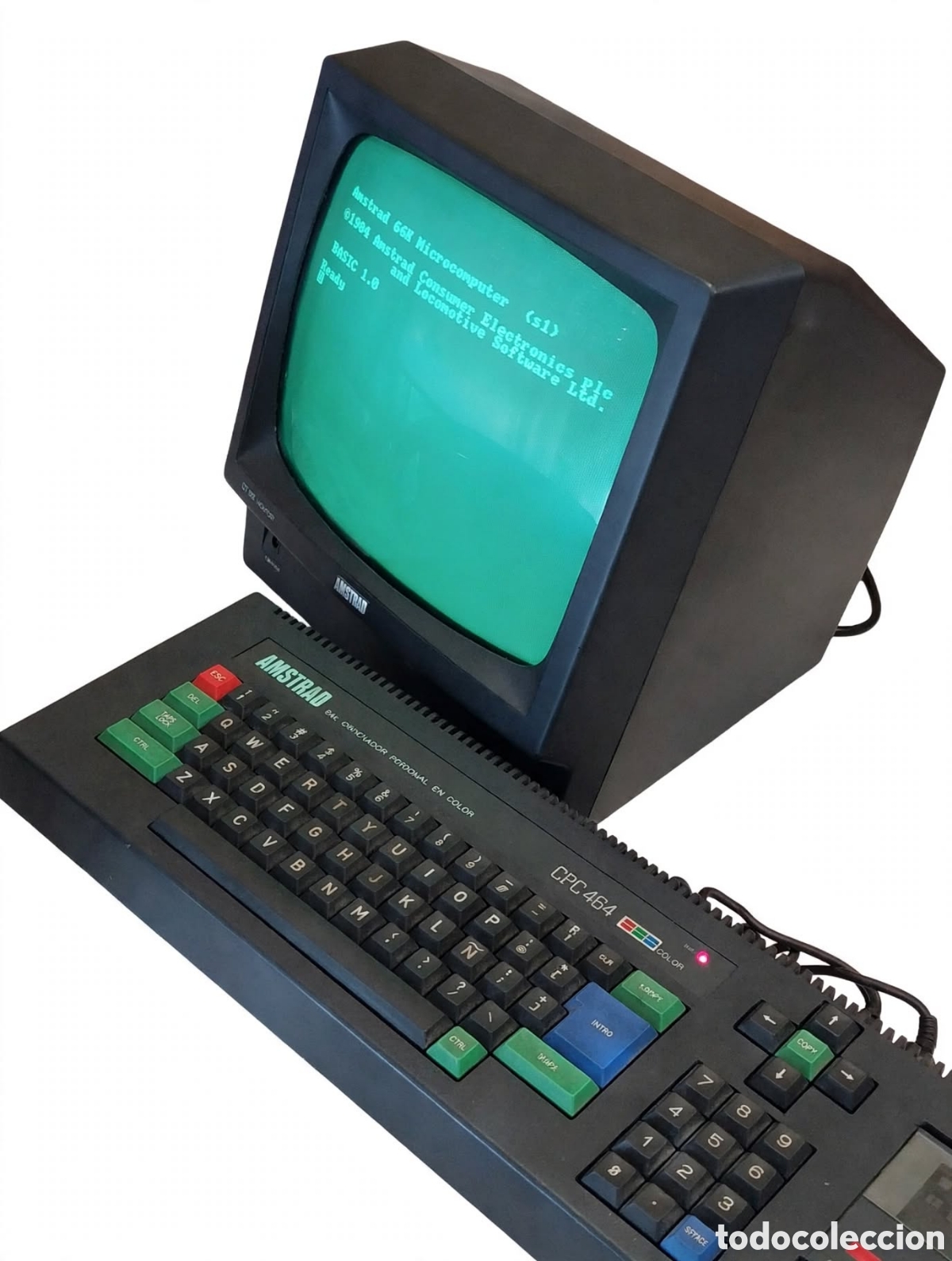 Videojuegos y consolas: Pack Retro Amstrad CPC 464 Completo &ndash; Monitor Color, Disquetera Externa, Juegos y Manuales