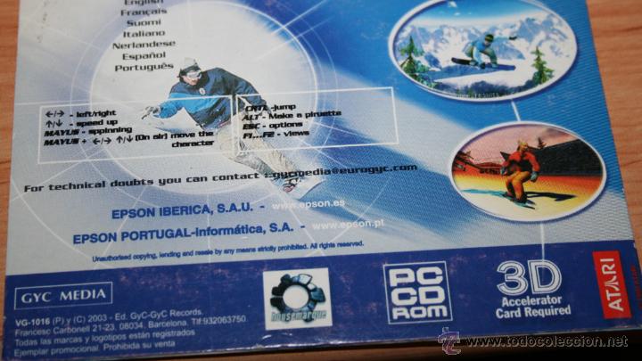 Videojuegos y consolas: SUPREME SNOWBOARDIND, ANTIGUO JUEGO DE PC CD ROM ATARI DE PENTIUM II A WINDOWS XP, 2003 - Foto 3