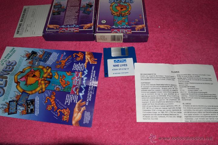 Videojuegos y consolas: GAME FOR ATARI ST 1990 ARC SOFTWARE 9LIVES NINE LIVES SPANISH VERSION - Foto 2