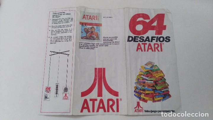 Videojuegos y consolas: folleto de publicidad atari lista de juegos 64 desafios atari - Foto 1