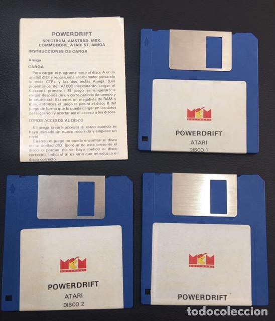 Videojuegos y consolas: JUEGO DE ORDENADOR ATARI ST DISQUETE powerdrift E INSTRUCCIONES - Foto 1