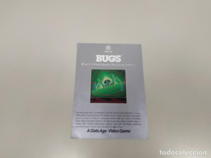 Videojuegos y consolas: 1118- BUGS VIDEO GAME DATA AGE 1982   GAME INSTRUCTIONS - Foto 1