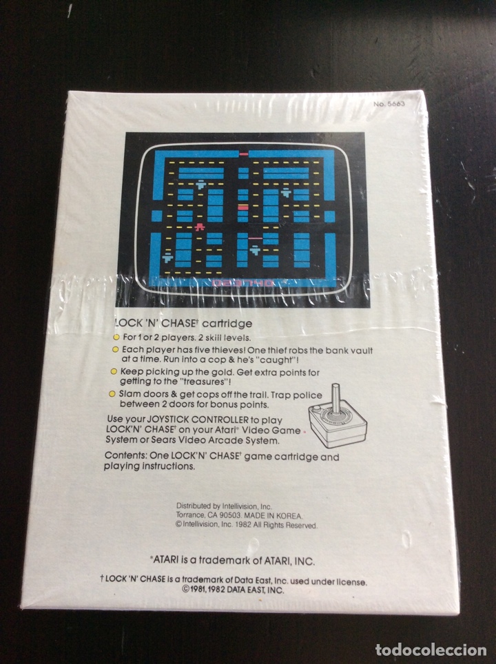 Videojuegos y consolas: Videojuego para Atari 2600 LOCK&rsquo;N&rsquo;CHASE . Precintado. - Foto 2