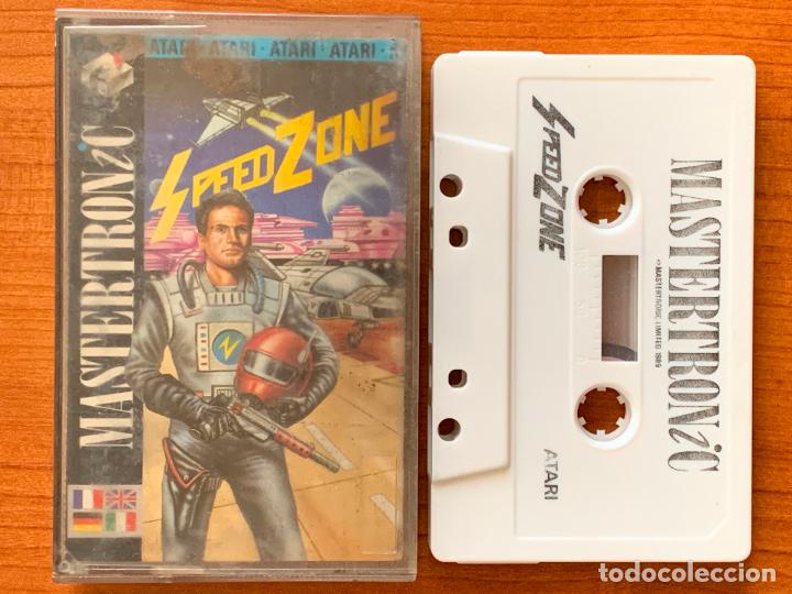 Videojuegos y consolas: JUEGO ORIGINAL CASETE ATARI SPEED ZONE MASTERTRONIC 1989 - Foto 1