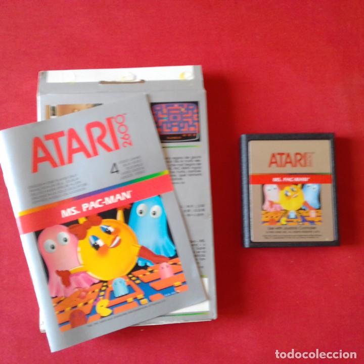 Videojuegos y consolas: ATARI 2600/ CX2675 MS. PAC-MAN ONE PLAYER ONLY 4 VIDEO GAMES. COMPLETO - Foto 2