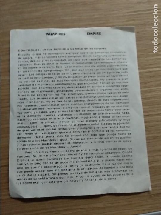 Videojuegos y consolas: JUEGO VAMPIRES EMPIRE ATARI ST +SIN DISCO - Foto 3