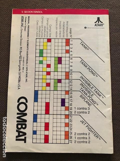 Videojuegos y consolas: CATALOGO INSTRUCCIONES JUEGO ATARI (COMBAT) - Foto 2