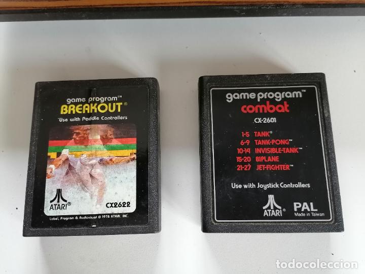 Videojuegos y consolas: JUEGOS PARA Consola ATARI antigua. BREAKOUT Y GAME PROGRAM COMBAT - Foto 1