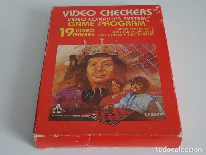 Videojuegos y consolas: Atari VCS 2600 - Video ChecKers + Funda Protectora Pl&aacute;stico - Foto 2