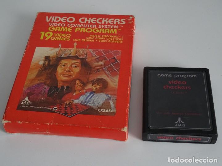 Videojuegos y consolas: Atari VCS 2600 - Video ChecKers + Funda Protectora Pl&aacute;stico - Foto 7