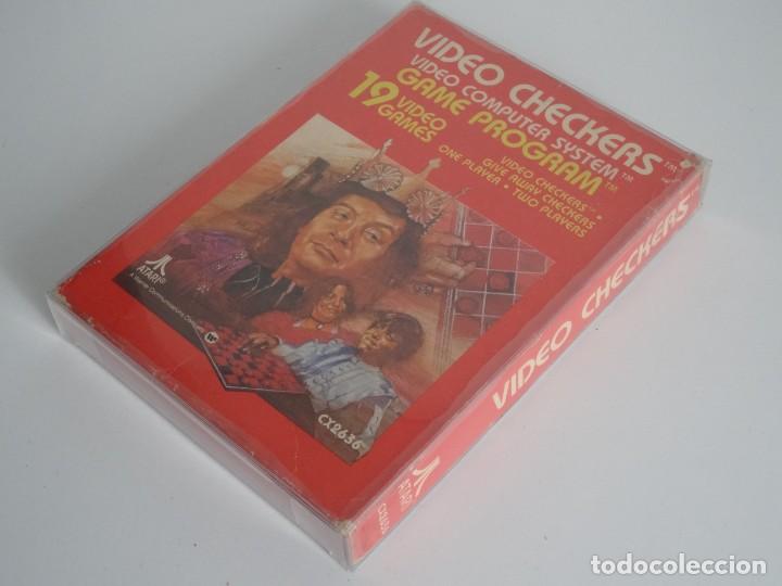 Videojuegos y consolas: Atari VCS 2600 - Video ChecKers + Funda Protectora Pl&aacute;stico - Foto 1