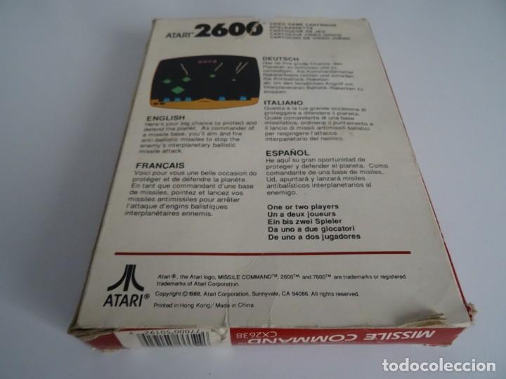 Videojuegos y consolas: Atari VCS 2600 - Missile Command + Funda Protectora Pl&aacute;stico - Foto 9