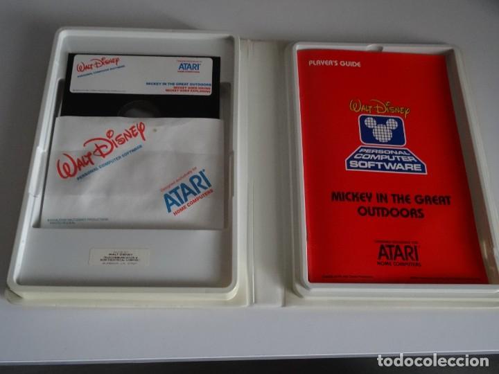 Videojuegos y consolas: Atari Home Computers - Mickey in the Great OutDoors Disco 5 1/4 Disc Atari - Foto 2