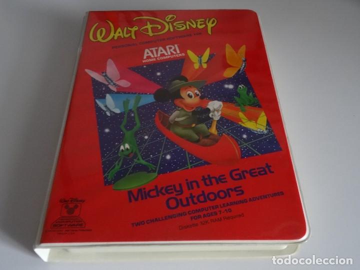 Videojuegos y consolas: Atari Home Computers - Mickey in the Great OutDoors Disco 5 1/4 Disc Atari - Foto 6