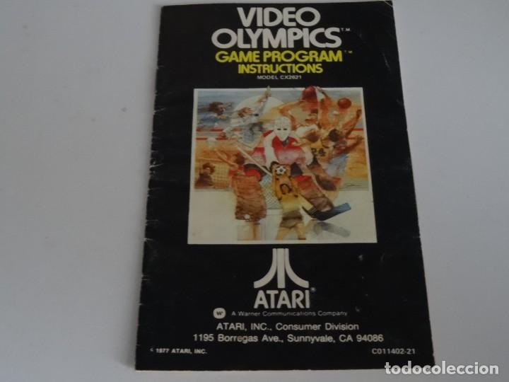Videojuegos y consolas: Atari VCS 2600 - Manual del Juego - VIDEO OLYMPICS - - Foto 1