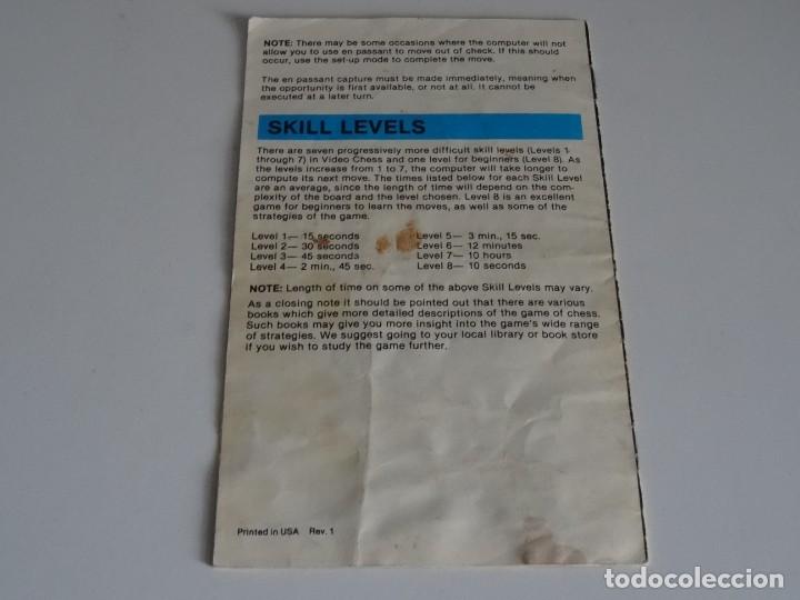 Videojuegos y consolas: Atari VCS 2600 - Manual del Juego - VIDEO CHESS - - Foto 3