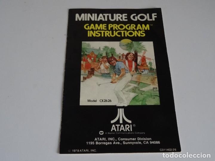 Videojuegos y consolas: Atari VCS 2600 - Manual del Juego - MINIATURE GOLF - Atari - Foto 1