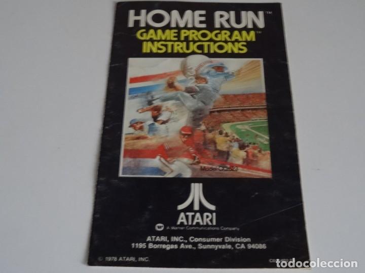 Videojuegos y consolas: Atari VCS 2600 - Manual del Juego - HOME RUN HOMERUN - Atari - Foto 1