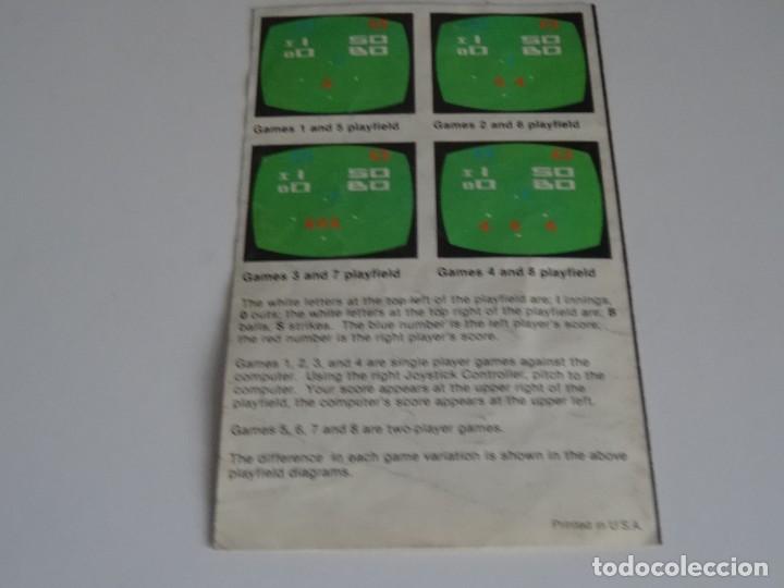 Videojuegos y consolas: Atari VCS 2600 - Manual del Juego - HOME RUN HOMERUN - Atari - Foto 3