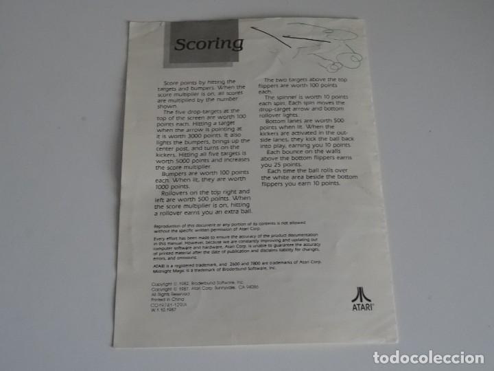 Videojuegos y consolas: Atari VCS 2600 - Manual del Juego - Midnight Magic - Atari - Foto 3