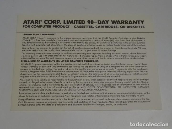 Videojuegos y consolas: Atari VCS 2600 - Garant&iacute;a Warranty Limited 90 Days - Atari - Foto 1