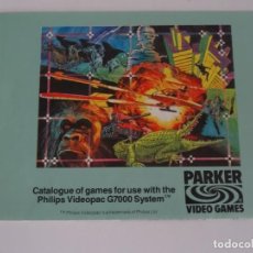 Videojuegos y Consolas: PARKER VIDEO GAMES - CATÁLOGO FOR VIDEOPAC DE PHILIPS GAMES CARTRIDGE CATALOG. Lote 326385113