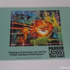 Videojuegos y Consolas: PARKER VIDEO GAMES - CATÁLOGO FOR VIDEOPAC DE PHILIPS GAMES CARTRIDGE CATALOG PARKER BROS.. Lote 326385213