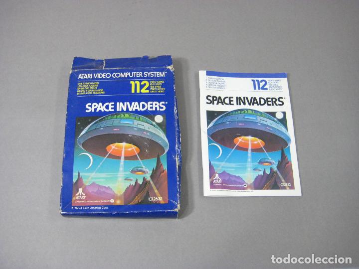 Videojuegos y consolas: CAJA VAC&Iacute;A CON INSTRUCCIONES DEL VIDEOJUEGO SPACE INVADERS. JUEGO ATARI VIDEO COMPUTER SYSTEM - Foto 1