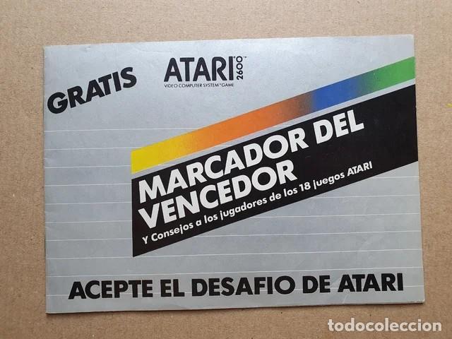 Videojuegos y consolas: ATARI 2600 - Cuadernillo Marcador Del Vencedor - Foto 1