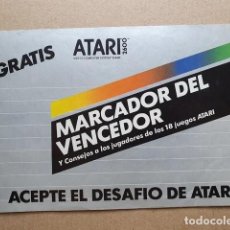Videojuegos y Consolas: ATARI 2600 - CUADERNILLO MARCADOR DEL VENCEDOR
