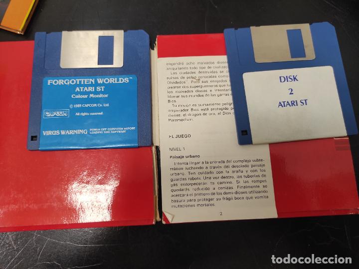 Videojuegos y consolas: Forgotten Worlds - Atari St - Edicion espa&ntilde;ola - Foto 4