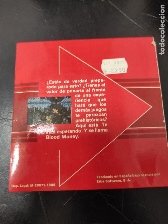 Videojuegos y consolas: Blood MOney - Atari St - Edicion espa&ntilde;ola - Foto 2