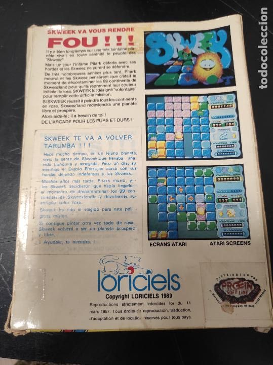 Videojuegos y consolas: Skweek - Atari St - Edicion espa&ntilde;ola - Foto 2