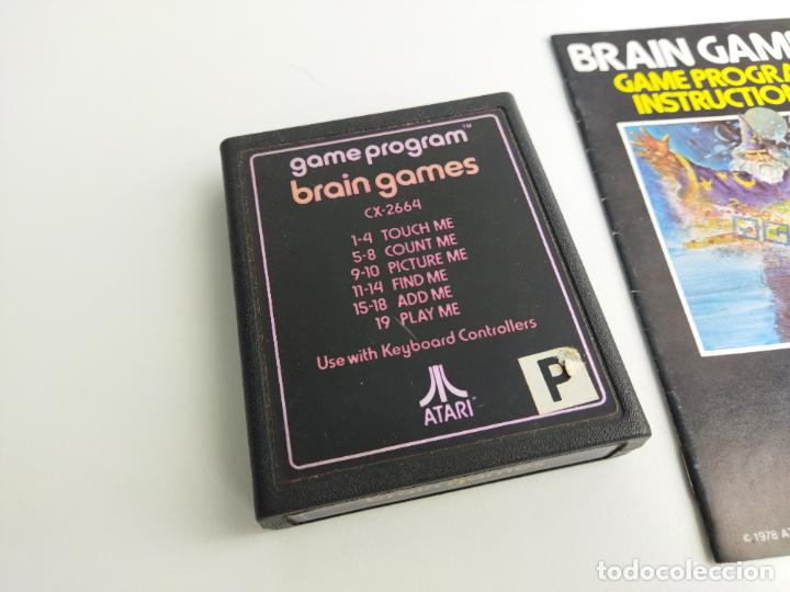 Videojuegos y consolas: BRAIN GAMES - ATARI 1978 - CARTUCHO E INSTRUCCIONES - FUNCIONANDO - Foto 2