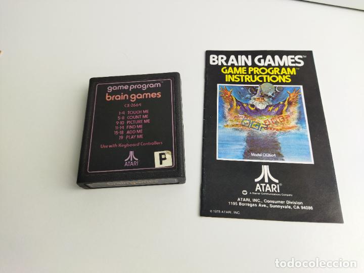 Videojuegos y consolas: BRAIN GAMES - ATARI 1978 - CARTUCHO E INSTRUCCIONES - FUNCIONANDO - Foto 1