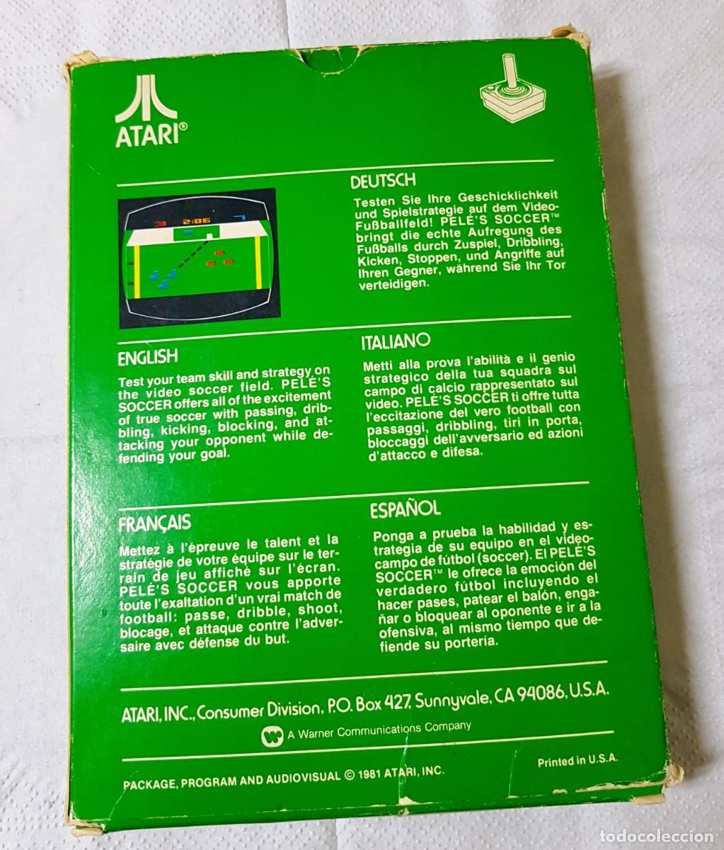 Videojuegos y consolas: PELE&acute;S SOCCER(1981) ATARI 2600 CARTUCHO+CAJA - Foto 9