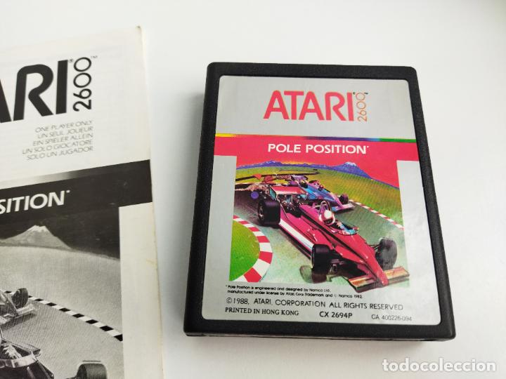Videojuegos y consolas: POLE POSITION - ATARI 2600 1988 - CARTUCHO E INSTRUCCIONES - FUNCIONANDO - Foto 2
