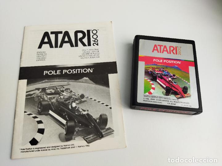 Videojuegos y consolas: POLE POSITION - ATARI 2600 1988 - CARTUCHO E INSTRUCCIONES - FUNCIONANDO - Foto 1