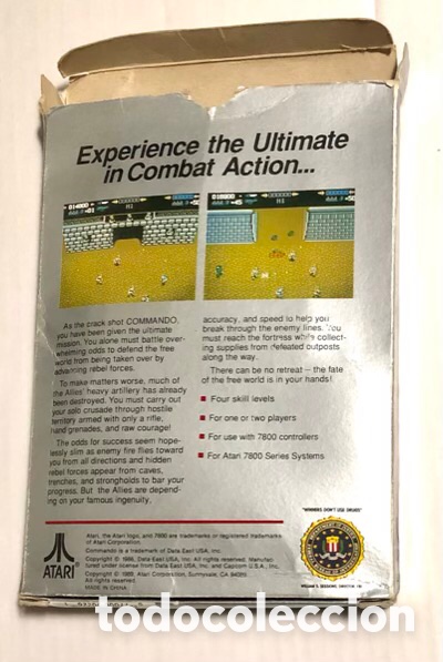 Videojuegos y consolas: Commando [ATARI Corp. / Data East - Capcom USA] 1989 Sculptured Software [PAL] [ATARI 7800] CX7838 - Foto 10
