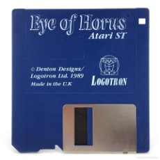Videojuegos y Consolas: EYE OF HORUS DENTON DESIGNS LOGOTRON FANFARE 1989 VINTAGE DISK VIDEOJUEGO RETRO ATARI ST DISKETTE 3½