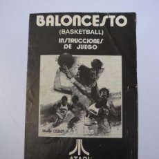 Videojuegos y Consolas: INSTRUCCIONES DEL JUEGO DE ATARI BALONCESTO BASKETBALL
