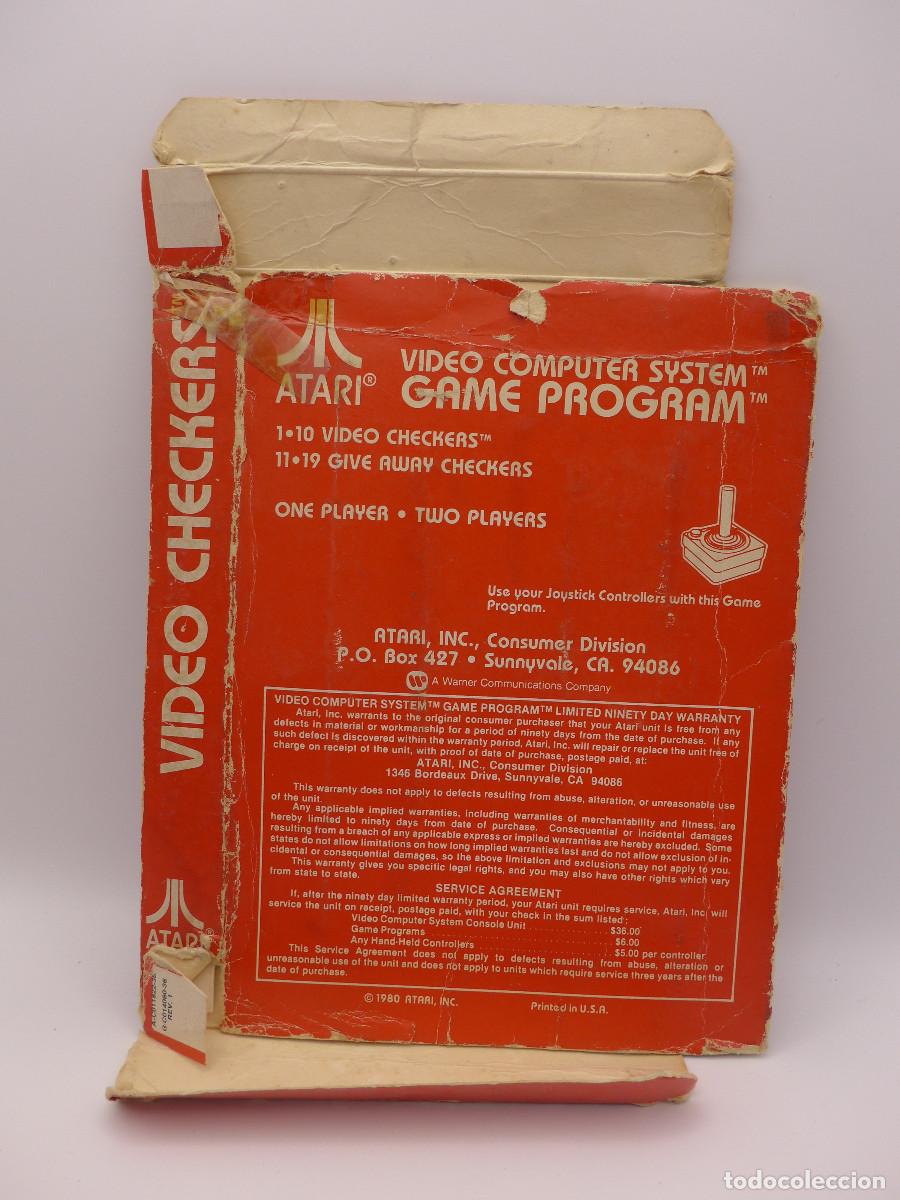 Videojuegos y consolas: CAJA VACIA DEL JUEGO VIDEO CHECKERS DE ATARI - Foto 2
