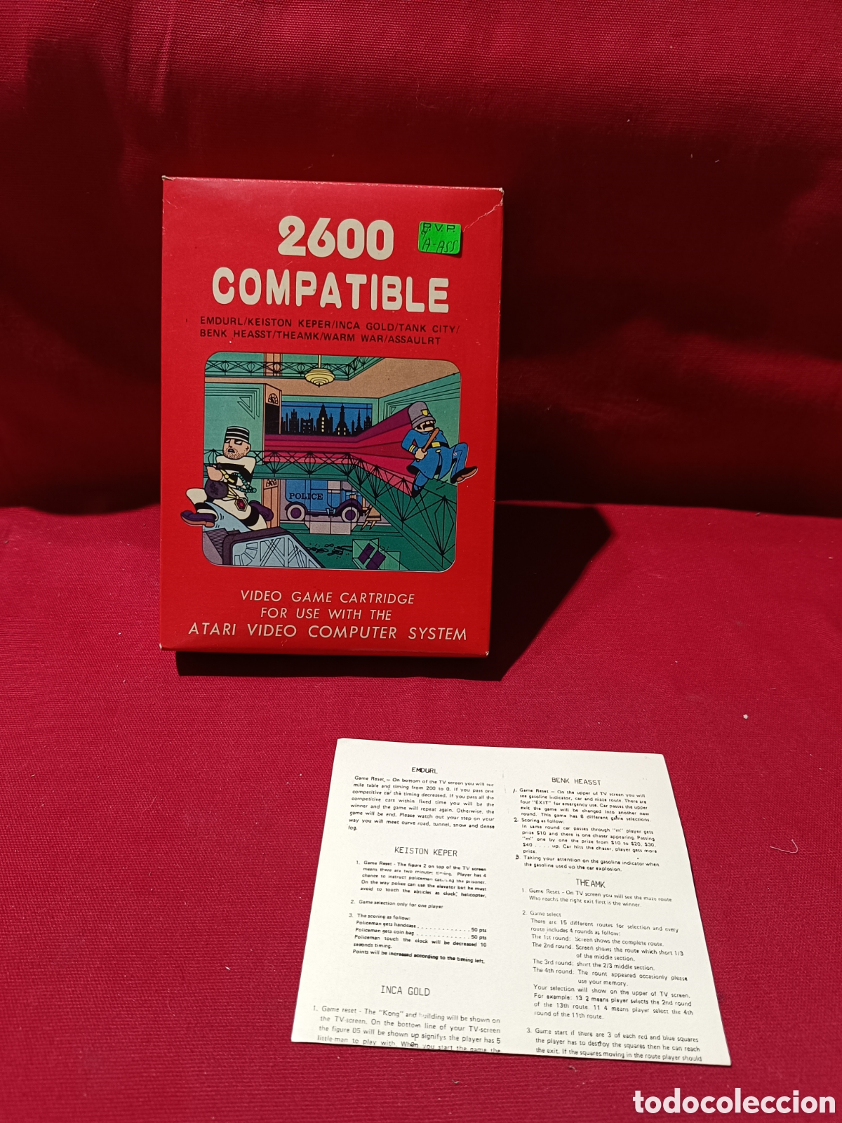 Videojuegos y consolas: Caja e instrucciones de cartucho 2600 compatible - Foto 1