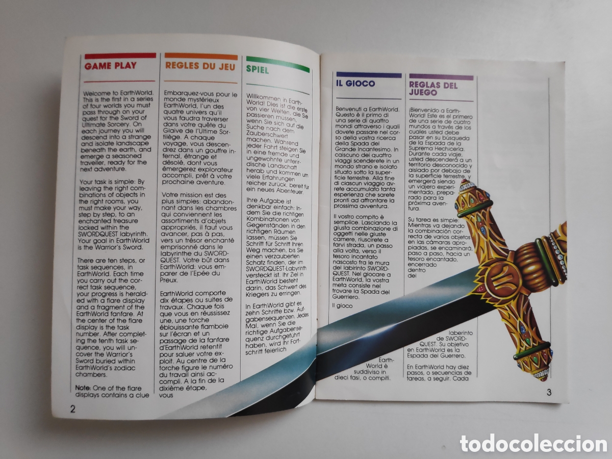 Videojuegos y consolas: Atari 2600. Manual Instrucciones Juego Swordquest. Libro - Foto 2